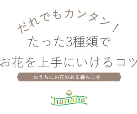 【プロの花屋さん直伝】誰でもカンタン！たった3種類でお花を上手にいけるコツ