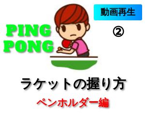 ペンホルダーグリップの握り方
