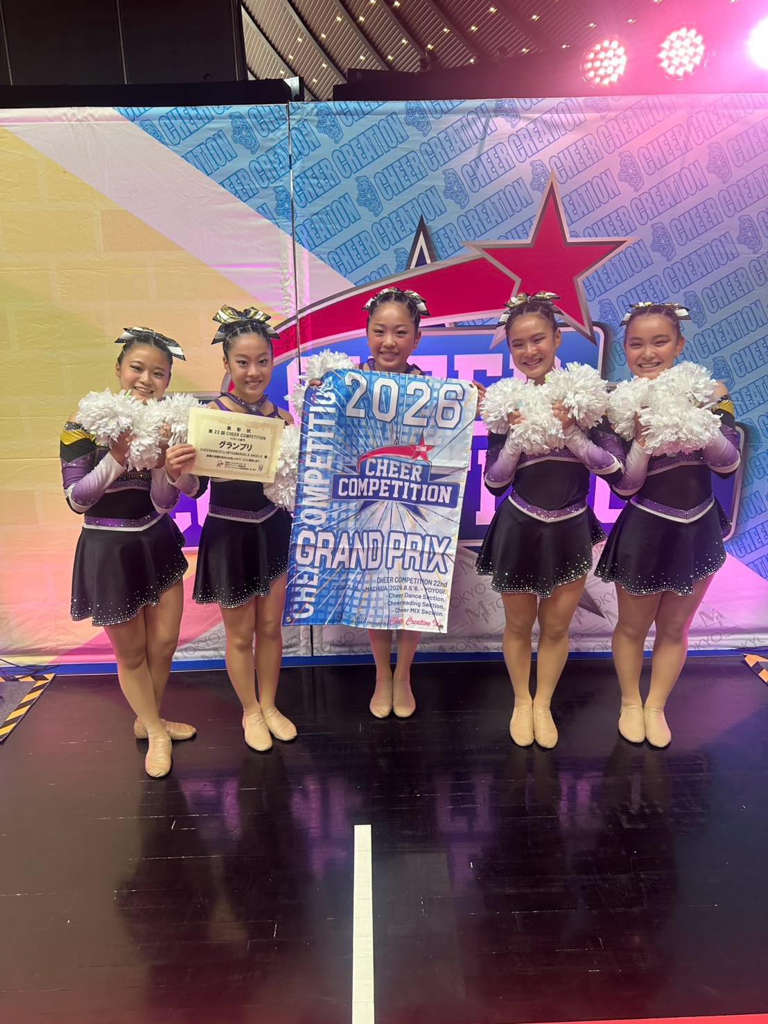 第22回CHEER COMPETITION グランプリ受賞時のANGELSメンバー